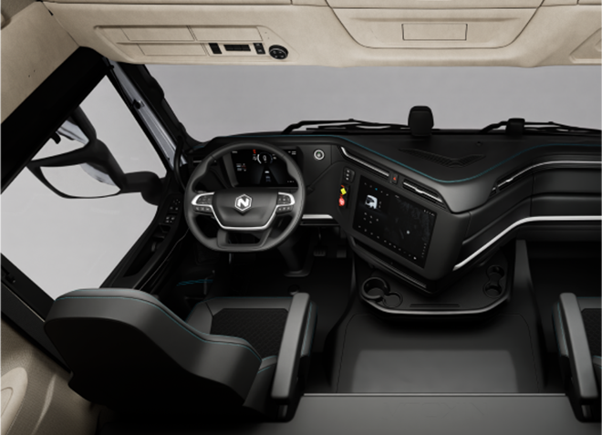 Nikola TRE FCEV truck interior Nikola TRE FCEV truck interior
